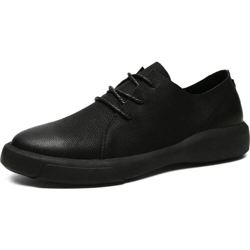 Genuine Leather Shoes Men Leather Sneakers Flats Design Style Men Shoes Loafers Lace Up Walking Casual Shoes Men Big Size 37-47
