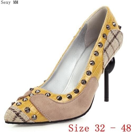 High Heels Women Pumps High Heel Shoes Stiletto Woman Wedding Shoes Small Plus Size 32 33 - 40 41 42 43 44 45 46 47 48