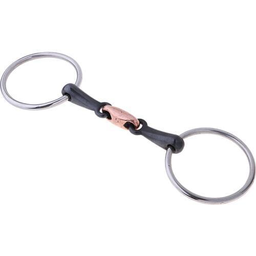 O Ring Snaffle Bit Equestrian Stainless Steel Horse Bit With Copper Link