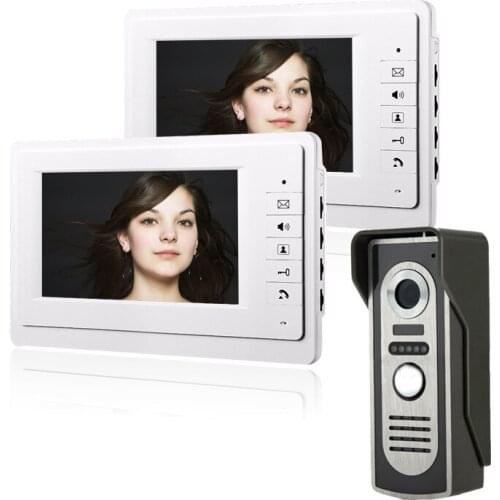 Video Intercom Doorbell Wired 7 Inch TFT Color Video Door Phone System Kit IR Camera metal