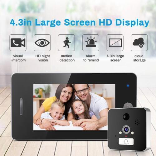 960P HD 4.3" LCD Color Screen Video-eye Door Viewer IR Night Vision Visual Door Peephole Camera Photo Digital Doorbell Camera