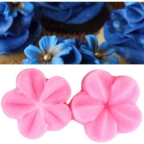 Cherry Blossoms Silicone Mold Cupcake Topper Fondant Cake Decorating Tools Chocolate Molds Candy Clay Moulds Polymer Moulds