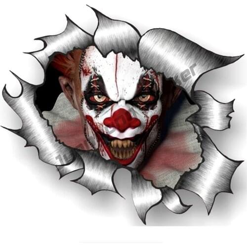 Monster In The Bullet Hole Car Sticker Funny Colorful Auto Decals Window Camper Truck Car Body Cover scratches Decor KK16x14cm