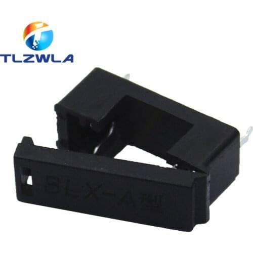 10PCS BLX-A 5*20MM BLACK GLASS FUSE HOLDER 5*20 insurance tube socket fuseholder for 5X20MM 5X20 fuse PCB BOARD