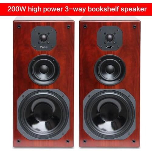 180W 8-inch High-power Three-way Bookshelf Speakers Home Theater HiFi Fever Passive Floor-to-ceiling Speakers Front Speakers
