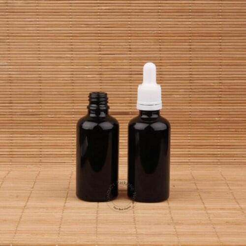 20pcs/Lot High Quality Glass 50ml Essenttial Oil Bottle with Water Dropper Cap Container Vial 50g Empty Refillable Jar