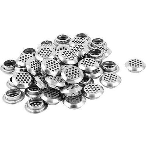 34mm Diameter Stainless Steel Perforated Round Air Vent Louver 50pcs LXM