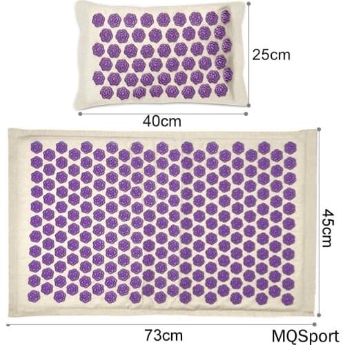 Acupuncture Coconut Palm ECO Friendly Flax Massage Yoga Mat Buckwheat Spike Cushion Pillow Body Relaxation Relieve Stress