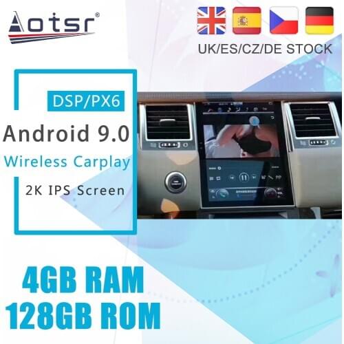 Android 9 PX6 DSP Tesla For Land Rover Range Rover Sport 2010-2013 Car Auto Radio Stereo Car DVD Player GPS Navigation Headunit
