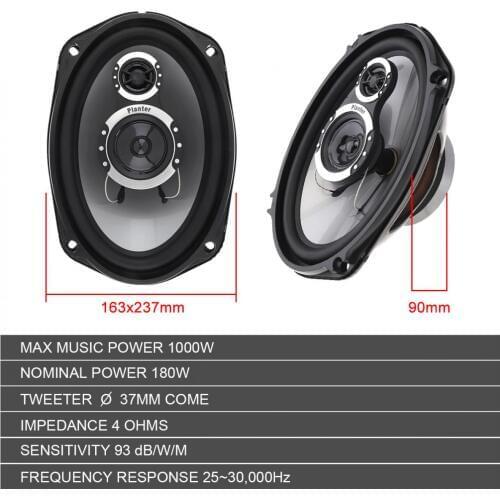 2pcs 6x9Inch 3 way 1000W Car Coaxial Auto Audio Music Stereo Full Range Frequency Hifi Speakers Non-destructive Installation