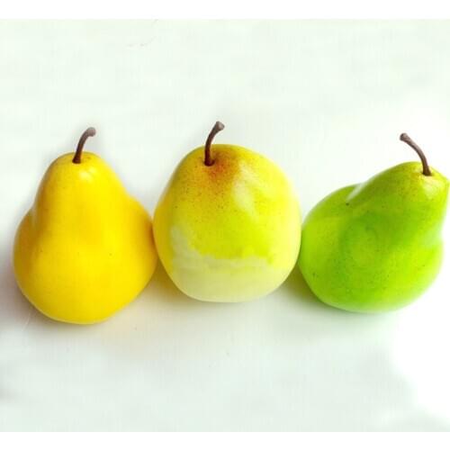 10pcs 9.5cm*8cm mix color High imitation Fake artificial pear Fruit model&artificial plastic fake simulated pear frui