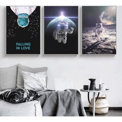 Mysterious Space Dearming Astronaut Canvas Painting Poster Figure Nordic Posters And Prints Wall Art Pictures For Home Decor