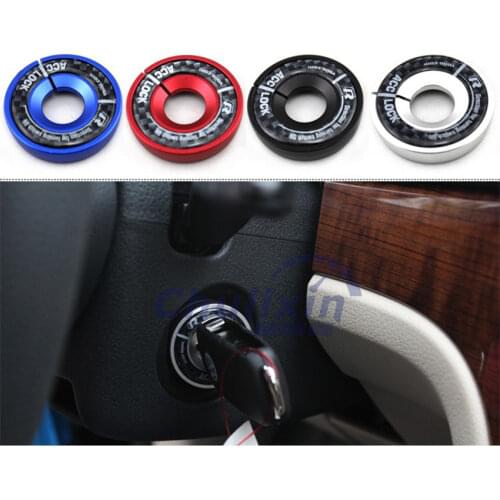 Carbon fiber ignition key ring cover stickers Car Accessories For VW Volkswagen golf 6 golf 7 GTI polo jetta MK5 MK6 BORA