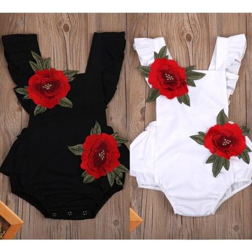 Newborn Baby Girls Sleeveless Jumpsuit Floral Romper Outfits baby girl clothes bodysuit Sunsuit UK