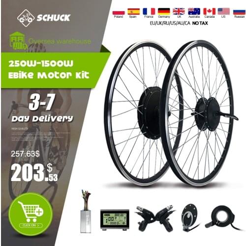 Electric Bike Conversion Kit 36V 350W 48V 1000W 48V 1500W Front Rear Wheel Hub Motor With KT LCD For Ebike Conversion Kit