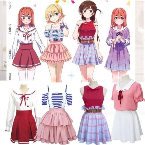 Anime Rent A GirlFriend Mizuhara Chizuru/Sakurasawa Sumi/Nanami Mami Cosplay Dress Rent A GirlFriend Cute Costume girls uniform