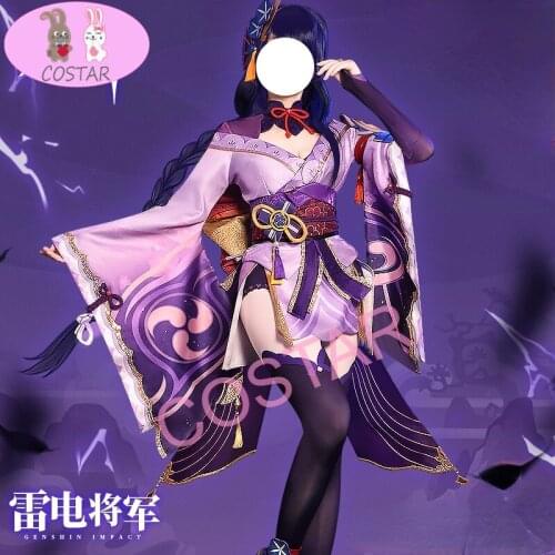 Game Genshin Impact Raiden Shogun Ba'al Game Suit Kimono Uniform Cosplay Costume Carnival Halloween Party Outfit For Women NEW