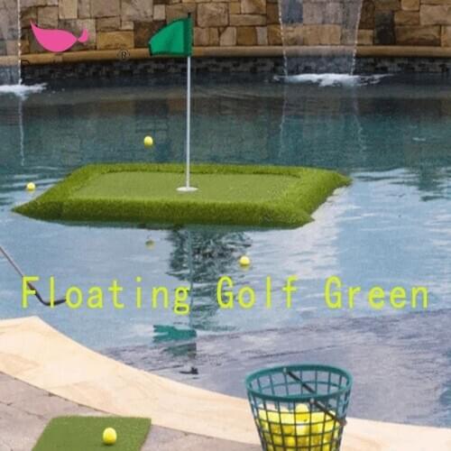 Hot New Floating Golf Green Golf Outdoor Practice Artificial Grass Turf Golf Ridge water golf fun cut club package drop shipping