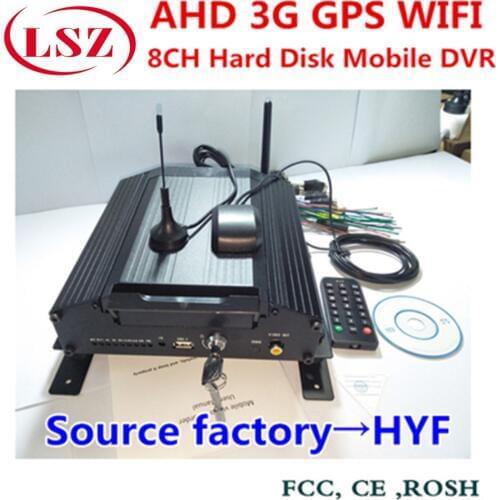 LSZ 8-channel car DVR 3G GPS WiFi mdvr remote positioning support bus semi-trailer