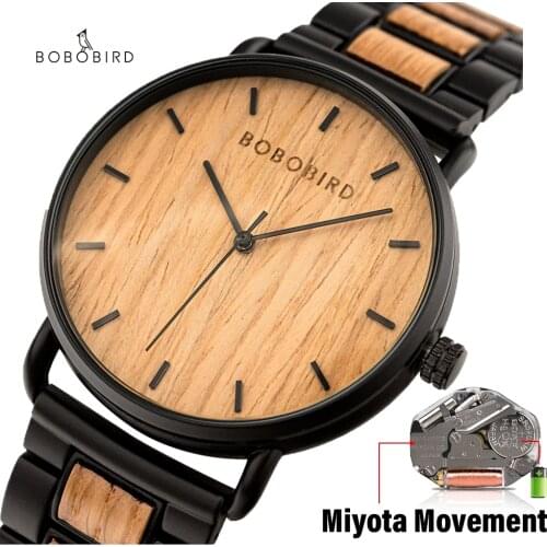 Bobo Bird Mens Watches Wooden For Mens Quartz Watch 2020 Quartz Wristwatch Male Watch Wood Tiempieces Customize Clock Gift