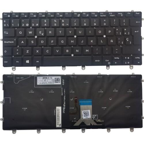 New Laptop Spanish/SP Keyboard For DELL 2in1 XPS 13 9365 P71G 0WPCF9 WPCF9 NSK-EG0BC With Backlight