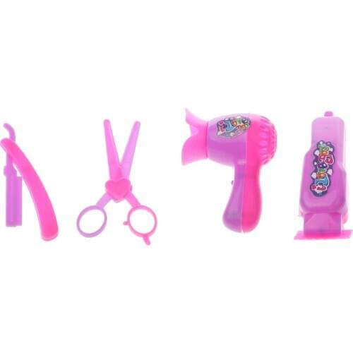 New High Quality Dolls Accessories 4pcs Mini Tools Hair Drier Hair Salon Access Birthday Gift for 9cm Dolls Girl Dressing
