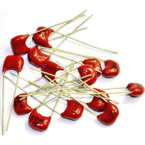 Wholesale and retail NEW 50pc Silver MICA Capacitor 100pF 500V for guitar amps tone tube audio parts free shipping