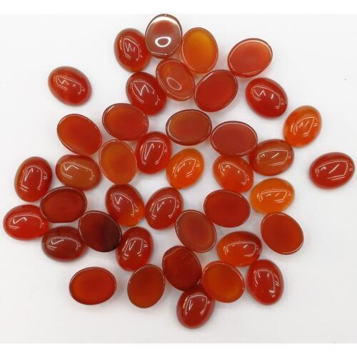 Wholesale Fashion red onyx stone beads charms 8x10mm Oval CAB CABOCHON for jewelry making 50pcs/lot free shipping no hole