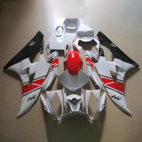 Customized your Injection fairing kit fit for YAMAHA R6 YZFR6 2006-2007 YZF R6 06-07 fairing kits red white black bodywork FY52
