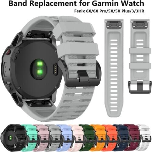 QuickFit 26mm Watch Bands Straps for Garmin Fenix 3 HR 5X Plus 6X Pro Quatix 3 Tactix Bravo Charlie Delta Descent Mk1 Original