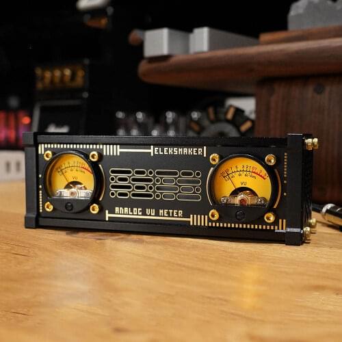 Retro Elekstube Dual Analog VU Meter Music Spectrum Visualizer RGB Sound Level Indicator DB Panel Display