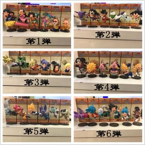 Dragon Ball WCF 30th Anniversary Running and Flying Chapter 6 Champa Vados Goku Kuririn Box and Egg Figure Model Toys