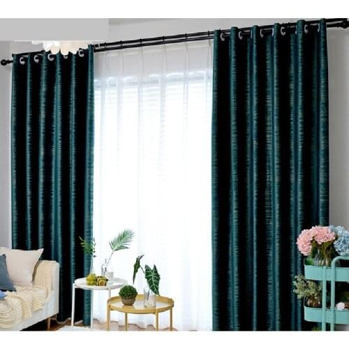 Nordic Bronze Jacquard Dutch Velvet Curtains Living Room Bedroom Curtains High-end Classical Curtains Tulle Valance Custom