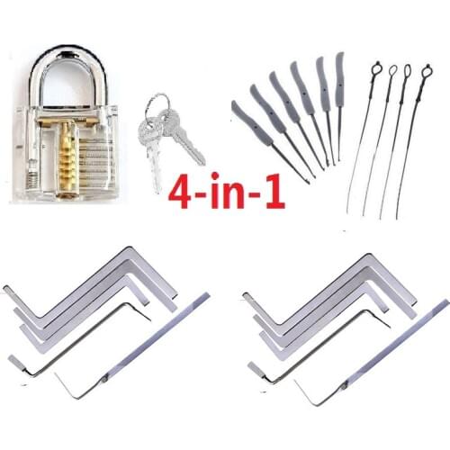 Locksmith Tools Assistant Two Items Set 12pcs Klom Broken Key Extractor Tools And 5 Pcs Lock Wrench Tension Tools