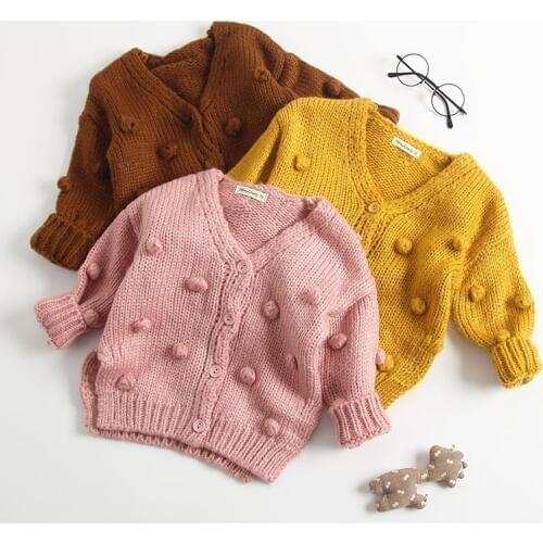 Children Kids Baby Boy Girl Sweater Single breasted knitted Cardigan Little Girls Boys Clothes Spring Autumn