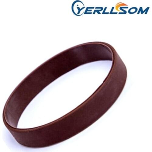 YERLLSOM 100pcs/Lot High Quality coffee silicone bracelets custom bracelets for promotional gifts BK003
