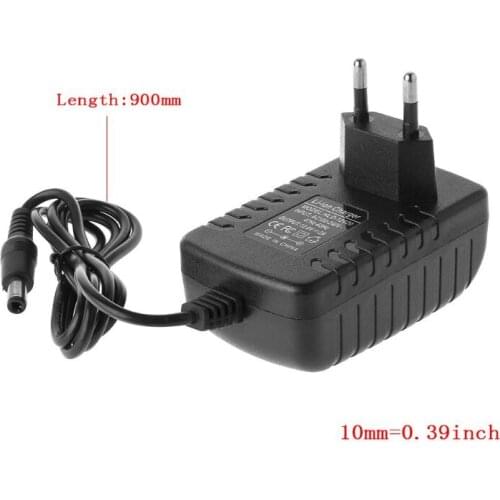 EU /US Plug 12.6V 2A 18650 Lithium Battery Charger DC 5.5MM x 2.1MM Portable Charger Constant Current Voltage QXNF