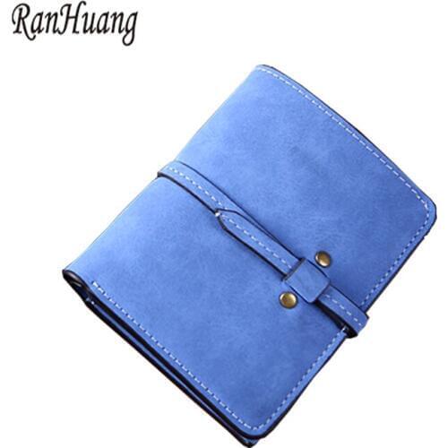RanHuang 2017 Women Short Wallet PU Leather Womens Casual Wallet Coin Purses Candy Color Leather Card Holder portafoglio donna