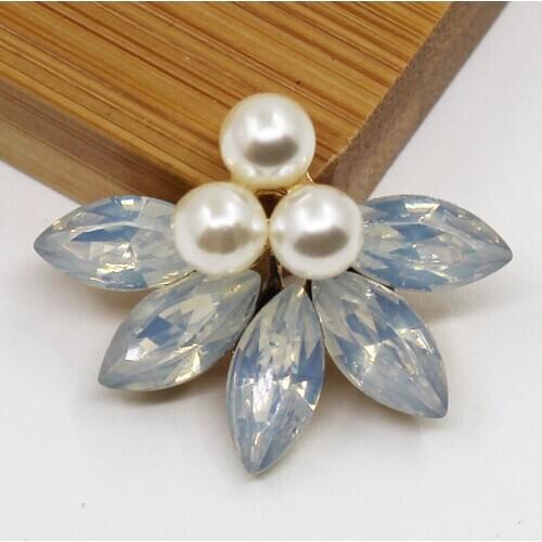 Fashion 10pcs 23*30mm Jelly White Horse eye pearl gold pendant Necklace For earring Women Scrapbook Accessories