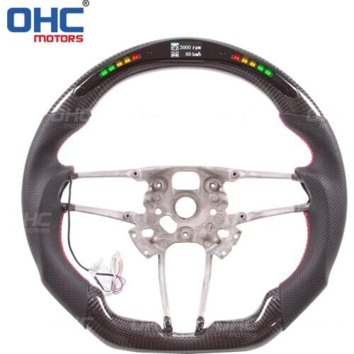 100% Real Carbon Fiber LED Steering Wheel compatible for Pors-che GTS GTR 911 Boxster GT Cayenne Macan 998 781