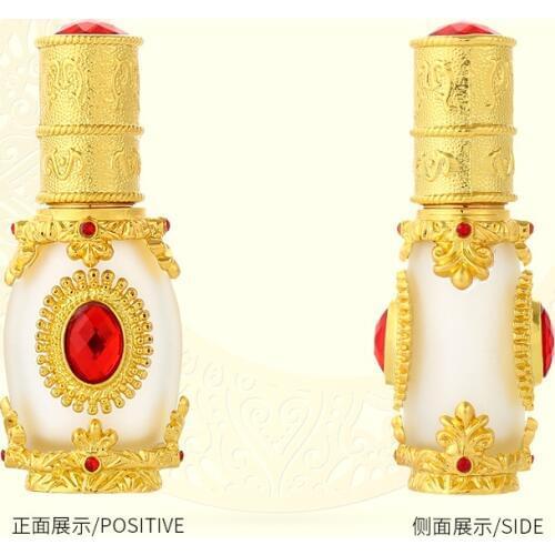 12ml Crystal Metal Perfume Bottle Glass Vintage Empty Storage Bottle Essential Oil Collection Shopkeeper Gift