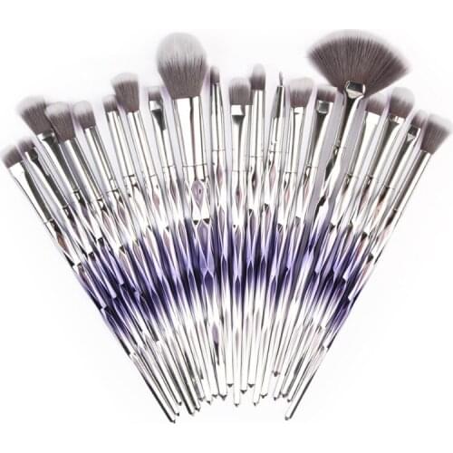 20 diamond handle eye makeup brush foundation eyebrows lip eyeliner high gloss eyeshadow brush beauty tool makeup brush set