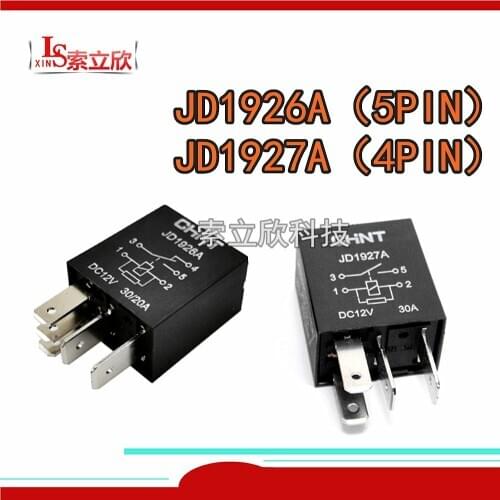 5PCS/Lot 100%Original New Automobile relay JD1927A 24VD JD1926A 12VDC JD1927A-24VDC JD1926A-12VDC 30A 4PIN/5PIN 12V 24V