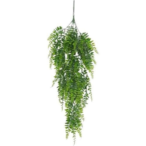 80cm 69 Pcs Leaf Artificial Green Plants Hanging Leaves Fake Flowers Vine Home Garden Wall Party Wedding Decoration 5 Branches
