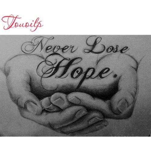 TOUOILP 5d Diy diamond painting square&round diamond cross stitch set diamond embroidery Never Lose Hope