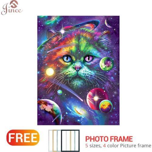 Full Square/Round Drill 5D DIY Diamond Painting "Cat Interstellar " 3D Embroidery Cross Stitch 5D Home Decor Gift