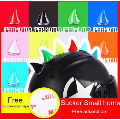 Auto Motorcycle Helmet Devil Horn Motocross Full Face Off Road Helmet Deco Sticker Sucker Cosplay Props Accessories Car styling