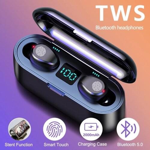 2021 TWS Wireless Stereo Headphones Bluetooth V5.0 Earphone Touch Control Music Headset Sports Earbuds With 2000mAh Power Bank