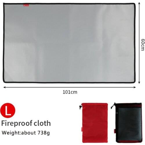 Large Outdoor Fire Cloth Barbecue Insulation Pad Flame Retardant High Temperature Silica Gel Coating Glass Fiber Ulter Blanket