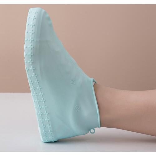 1Pair Rain Shoe Covers Outdoor Sport Supplies Pure Color S/M/L Silicone Non-slip Waterproof Portable Reusable